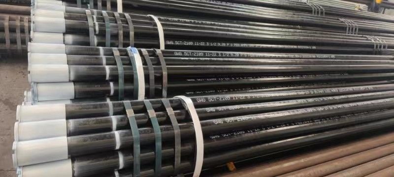 معيار API 5CT 13-3/8 STC LTC L80 C95 أنابيب الفولاذ الكربوني والغلاف كاملة مع حلقات السلامة ومع الحلمات